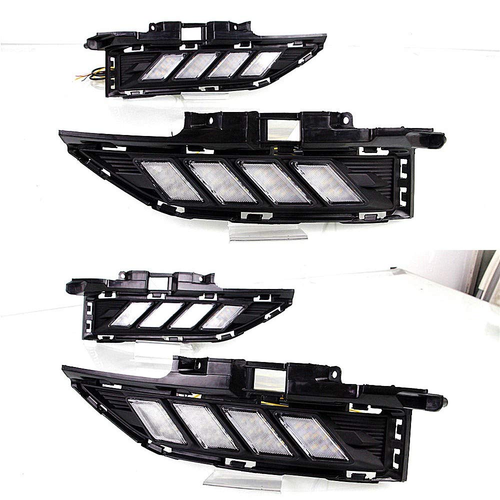 Luces diurnas LED DRL para Kona Encino 2018 2019 2020 2021, LED DRL + amarillo Streamer luces de señalización
