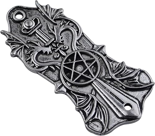 Miniatura 2 de Guyker Cubierta de varilla de armadura de guitarra de metal, cubierta de cabeza de guitarra 2 agujeros, piezas de accesorios de guitarra, plata