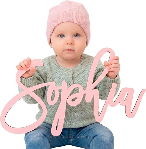 Letreros de madera con nombre para guardería, letrero de nombre de bebé personalizado para pared, letrero de nombre personalizado para cuarto de