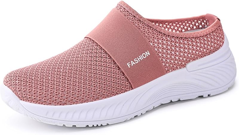 Orthopedic Slippers for Women Casual Mules Clog Open Back Shoes Backless Sneakers Comfort Slip-On Walking Loafer Lightweight Low Heel Slipper Indoor Outdoor House Shoes