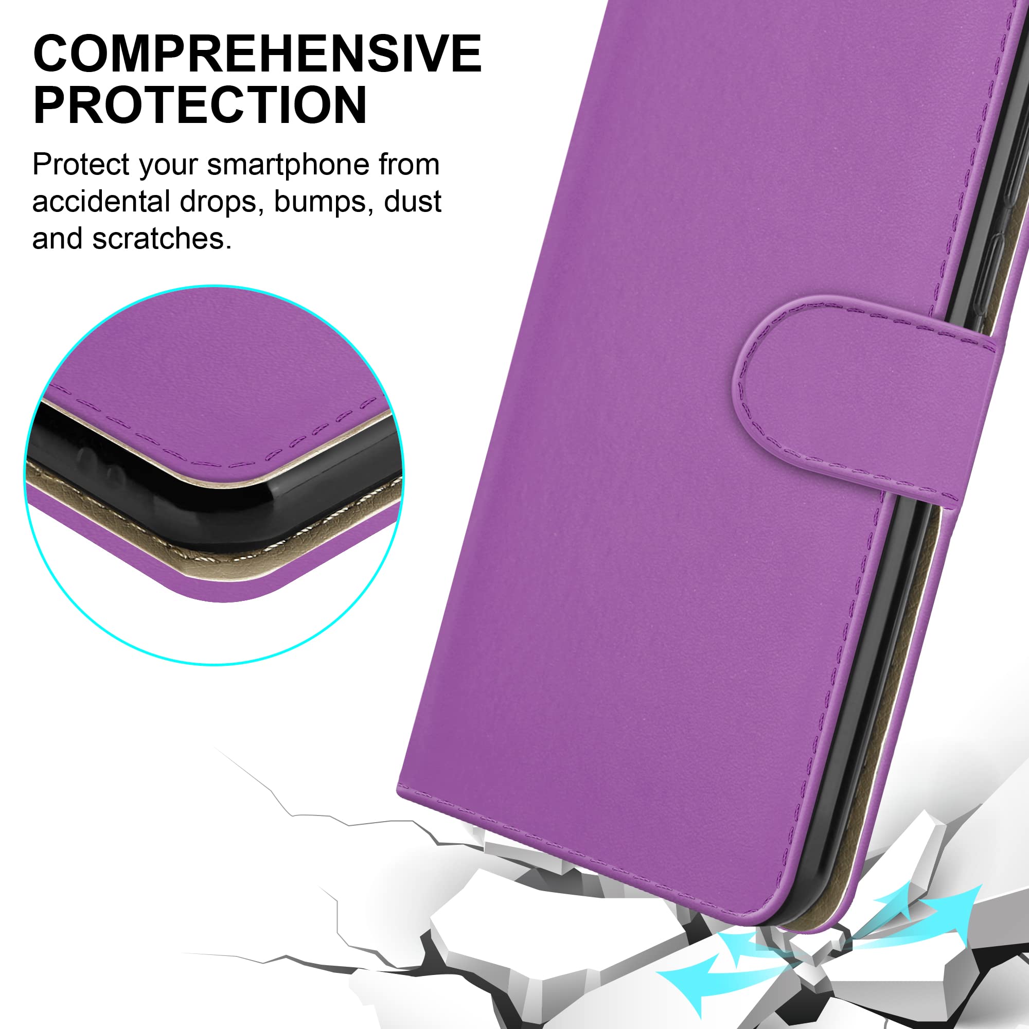 Custodia In Pelle PIXFAB Per OnePlus Nord 2 5G, A Libro Con Chiusura Magnetica, Portafoglio Con Slot E Cavalletto, Colore Oro