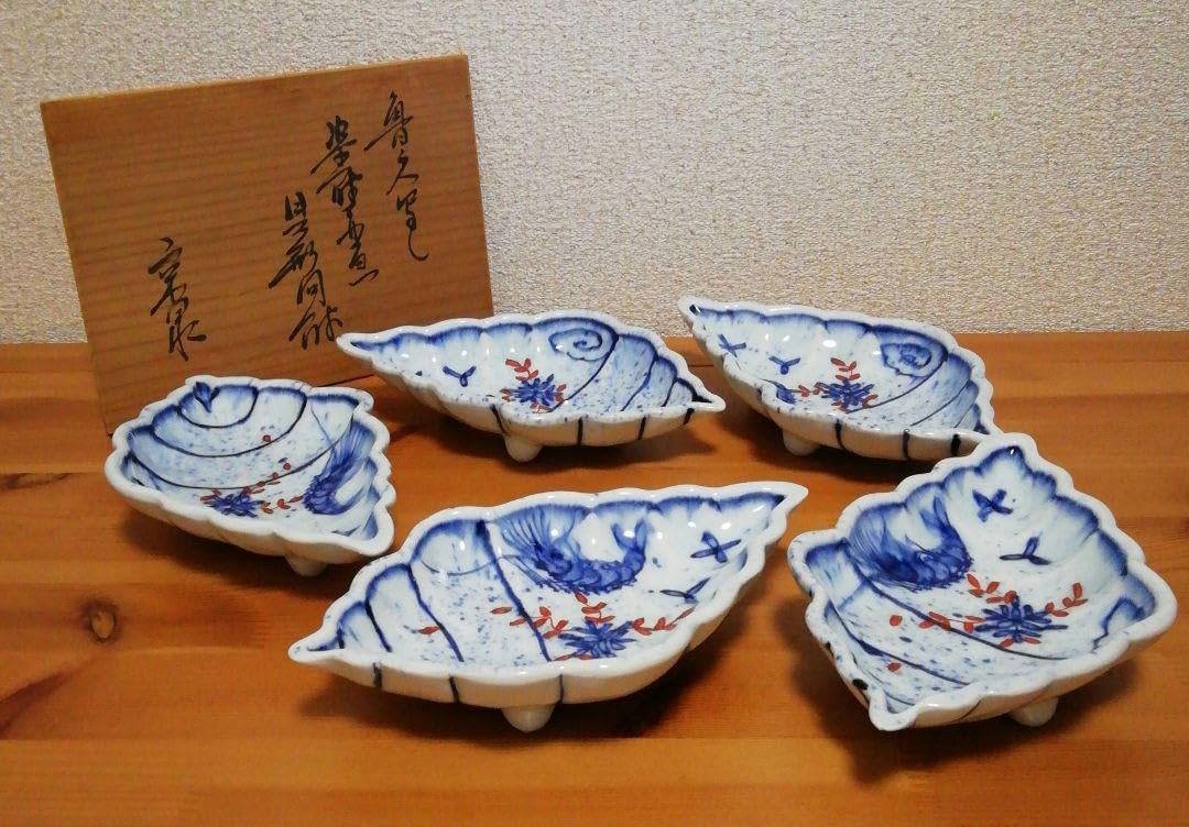 京焼魯山人写六仕切り絵具皿 最後の4客 新品未使用 似合い