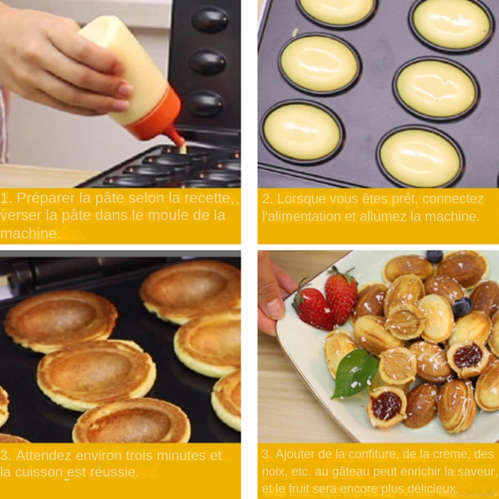 Macchina Elettrica Per Biscotti Alle Noci Stampo Antiaderente Per Biscotti | Elettrico Elettrodomestico di cucina per colazione, snack, , waffle e pane