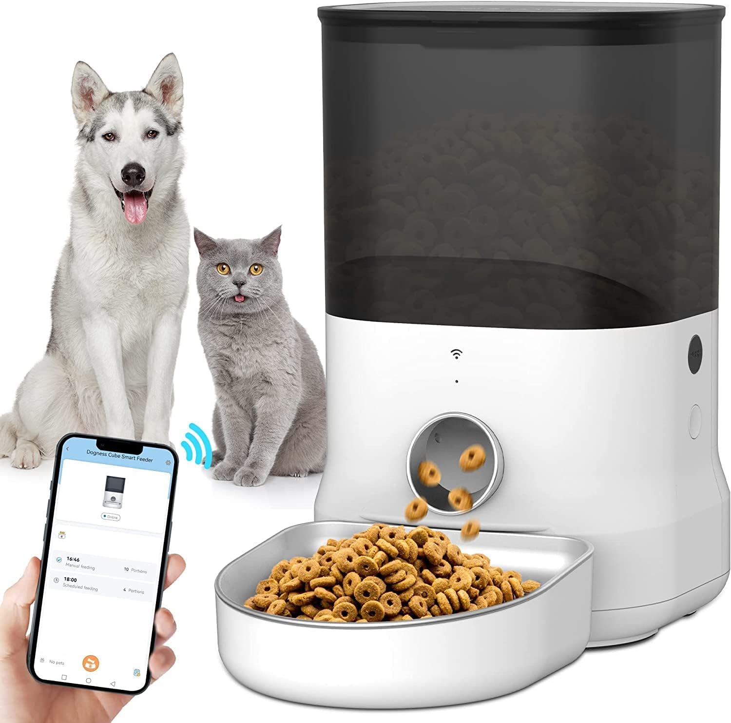 DOGNESS Automatic WiFi Dog/Cat Smart Camera Feeder 6.5Lbs