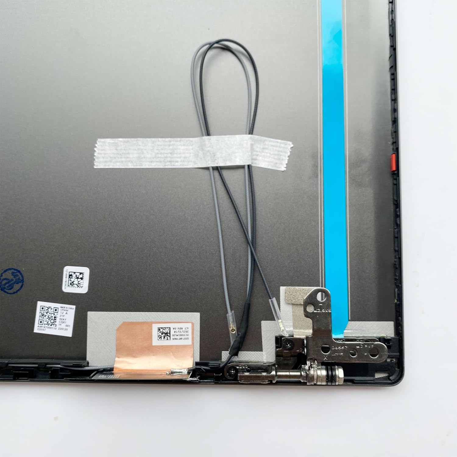 Replacement LCD Back Cover Top Lid with Hinges for Lenovo ideapad 5-15IIL05 5-15ARE05 5-15ITL05 Series Laptop Back Cover 5CB0X56073 AM1K7000310 Gray