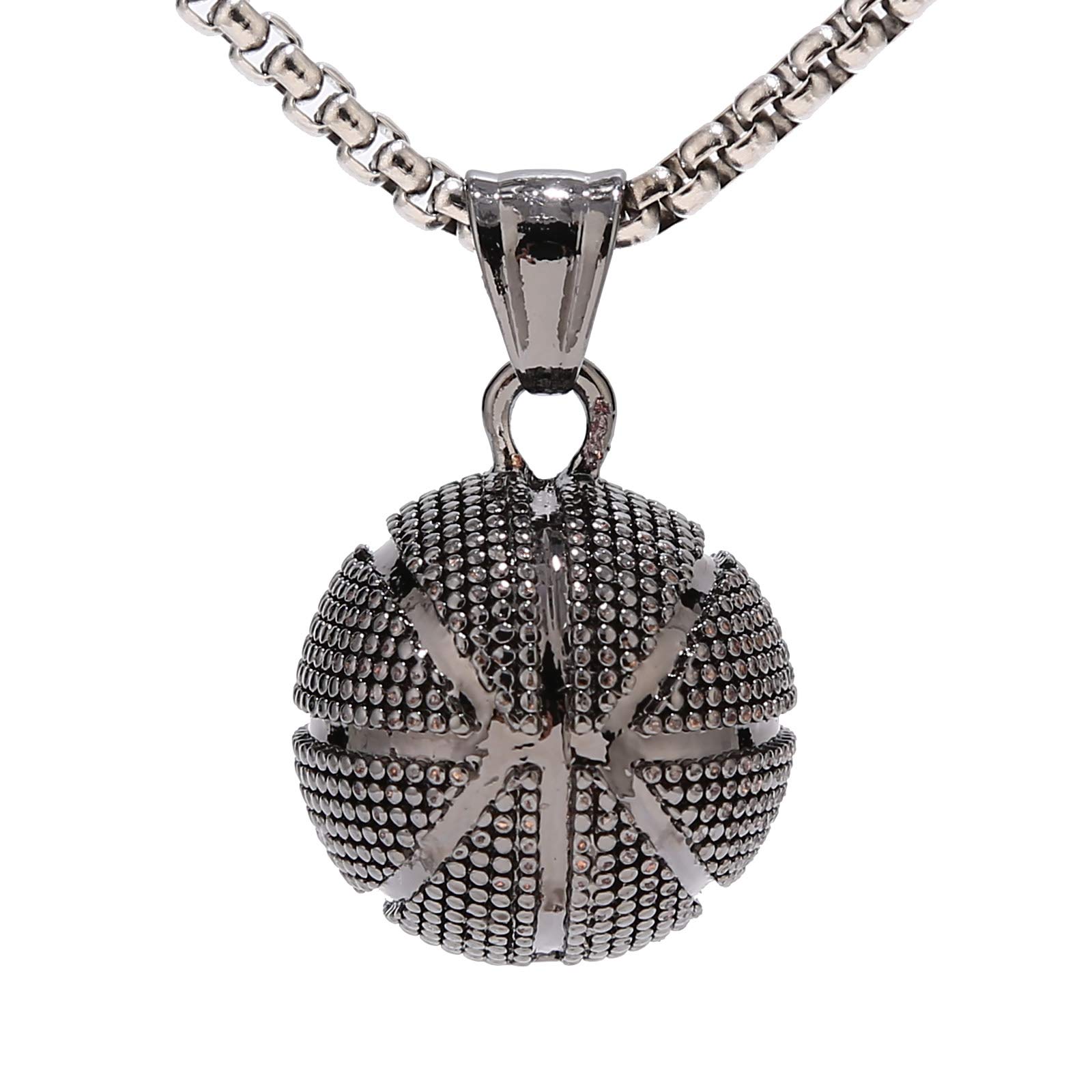 UALGL Basketball Necklace Basketball Pendant Necklace Stainless Steel Necklace Sports Necklace