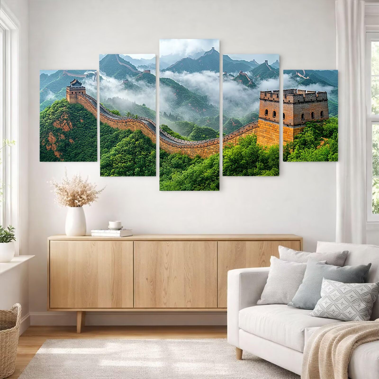 5 Pack Malen Nach Zahlen Chinesische Mauer Drei Größen Leuchtend YCBZ-1178
