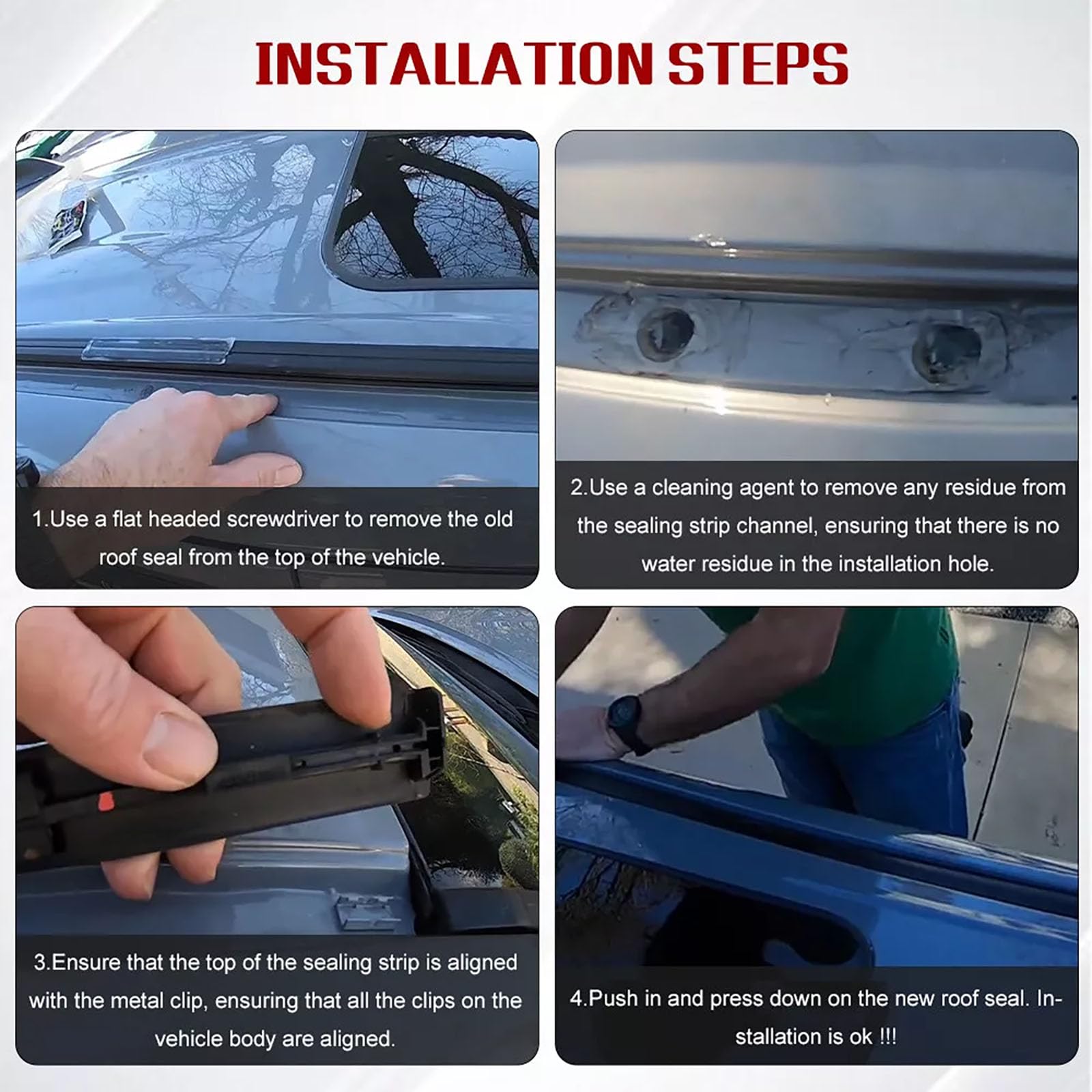 Juego De 2 Tiras De Sellado Para Moldeo Por Goteo De Techo, Borde De