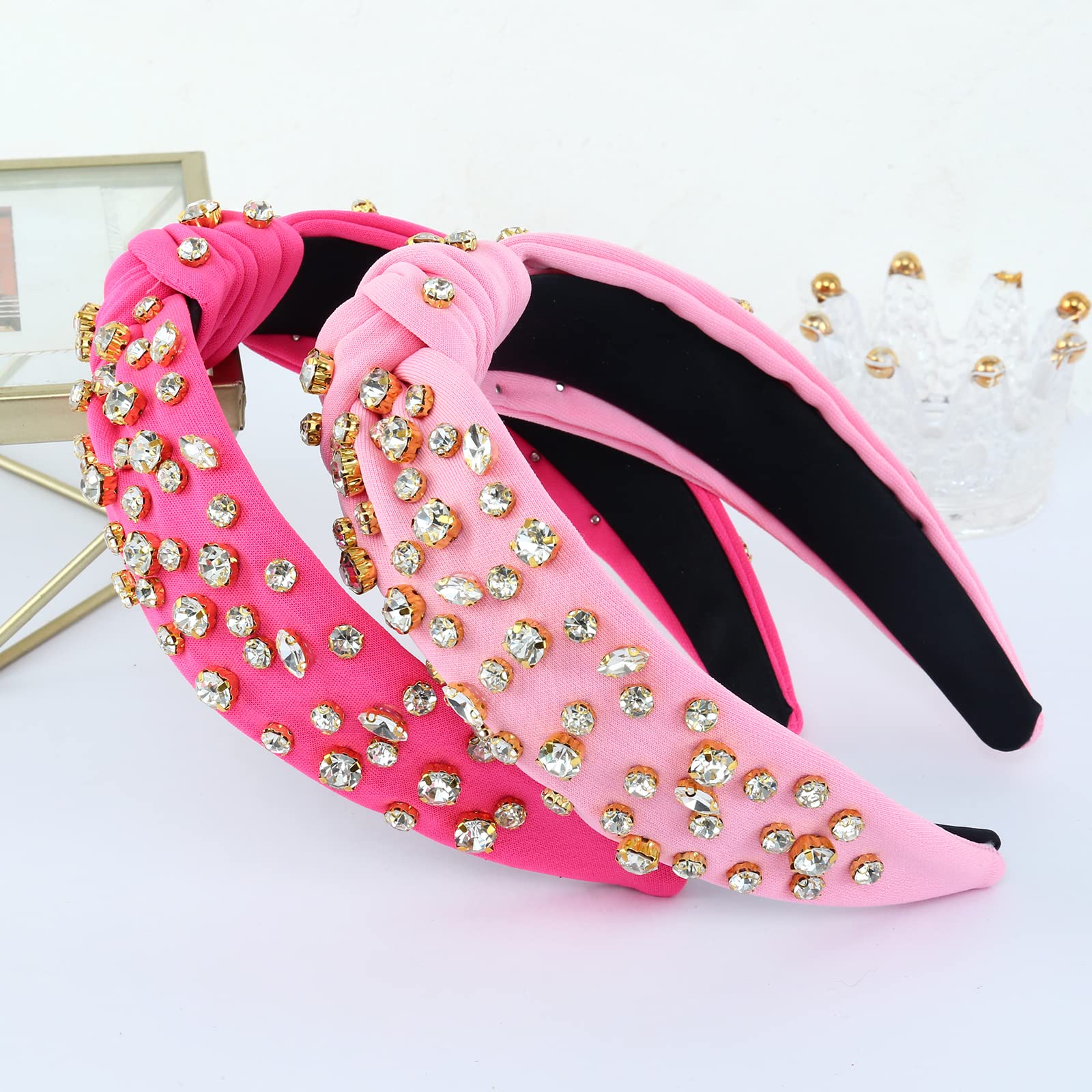 Amazon.com : FEDANS Women Knotted Jeweled Pink Headband  display picture 2