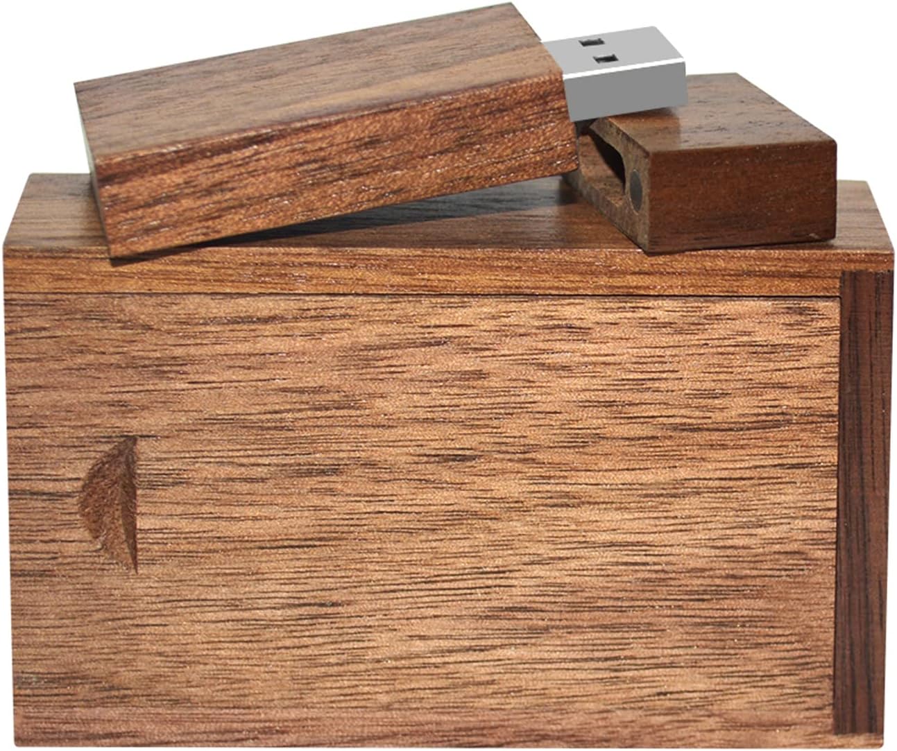 Wooden USB Flash Drive 64GB, EASTBULL USB 2.0 High Speed Walnut Wood USB Thumb Drives Memory Stick Pen Stick (1PCS-Brown)