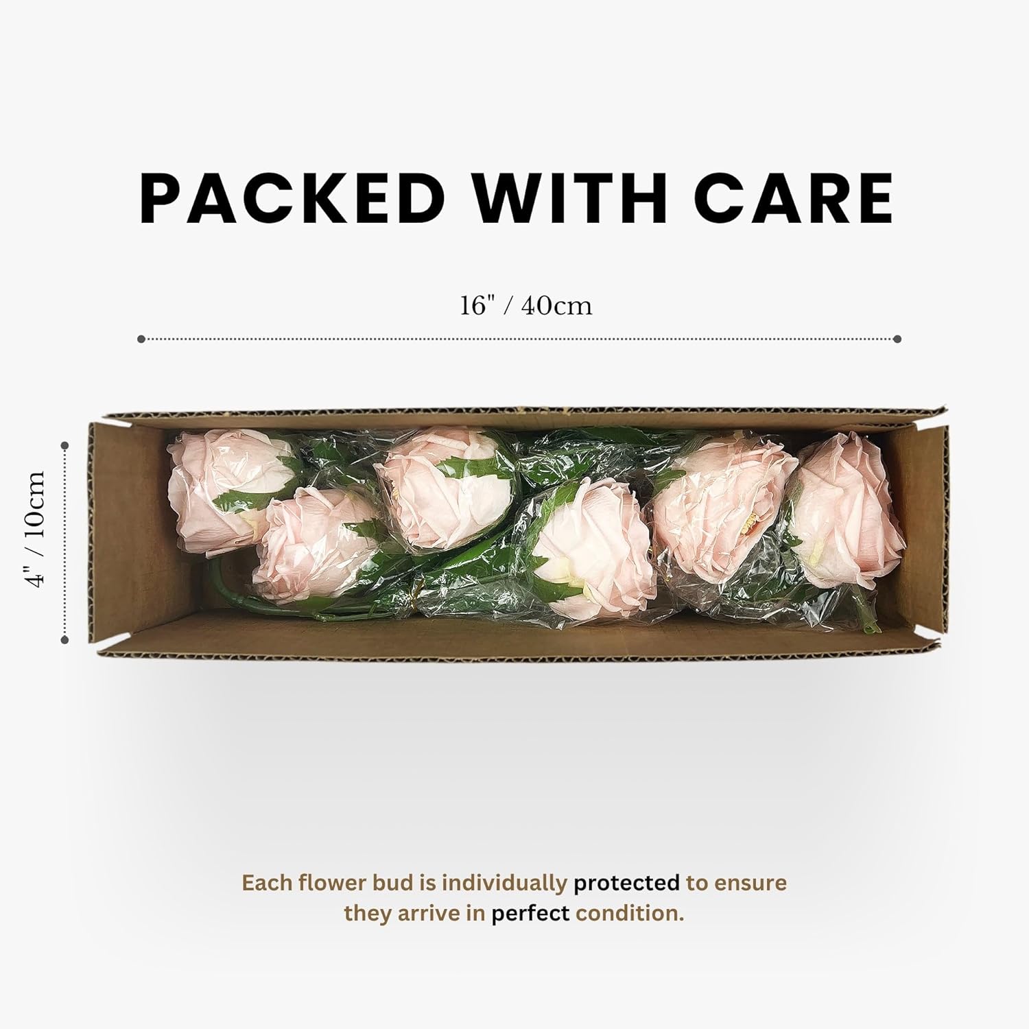 6pcs Artificial Fake Flowers Real-Touch Austin Rose Long Stem for Home Kitchen Table Centerpiece Wedding Engagement Office Decorations Valentine’s Day Birthday Gifts
