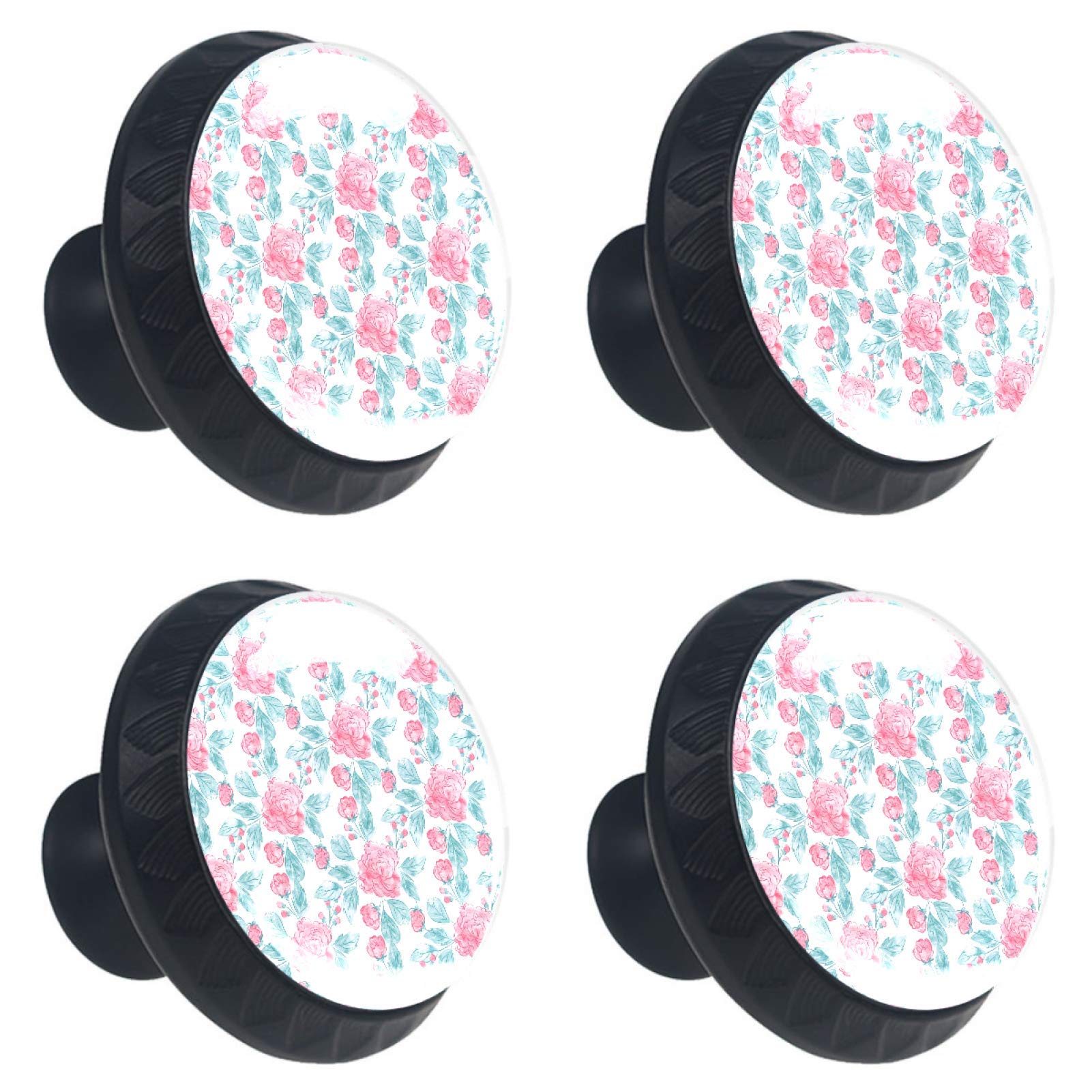 Boutons de tiroir floral multicolores poignée meuble armoire cuisine