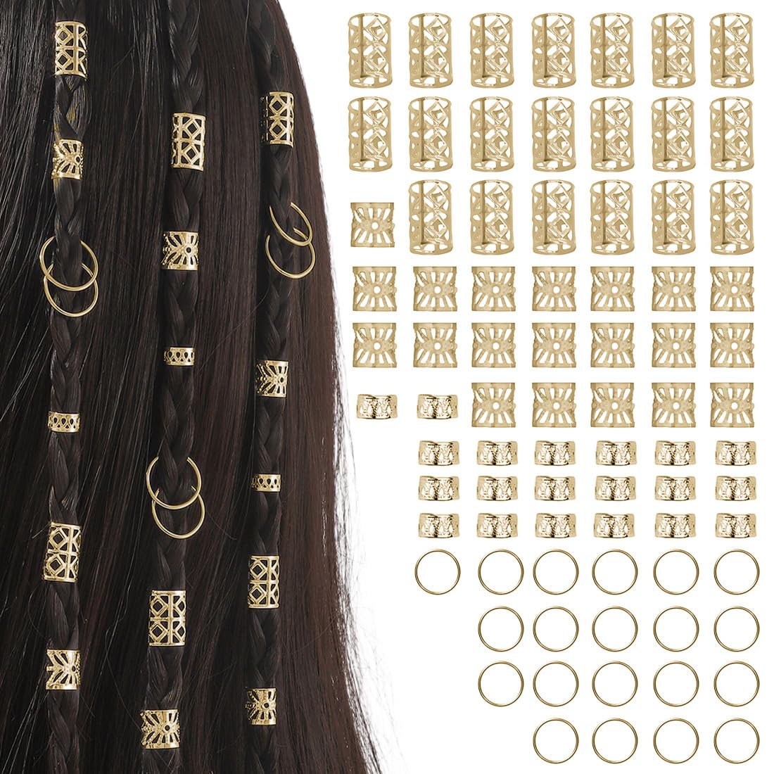 12 Perline In Lega Per Capelli Dreadlock &ndash; Stile Tibetano &ndash; Accessori Gioielli &ndash; Argento