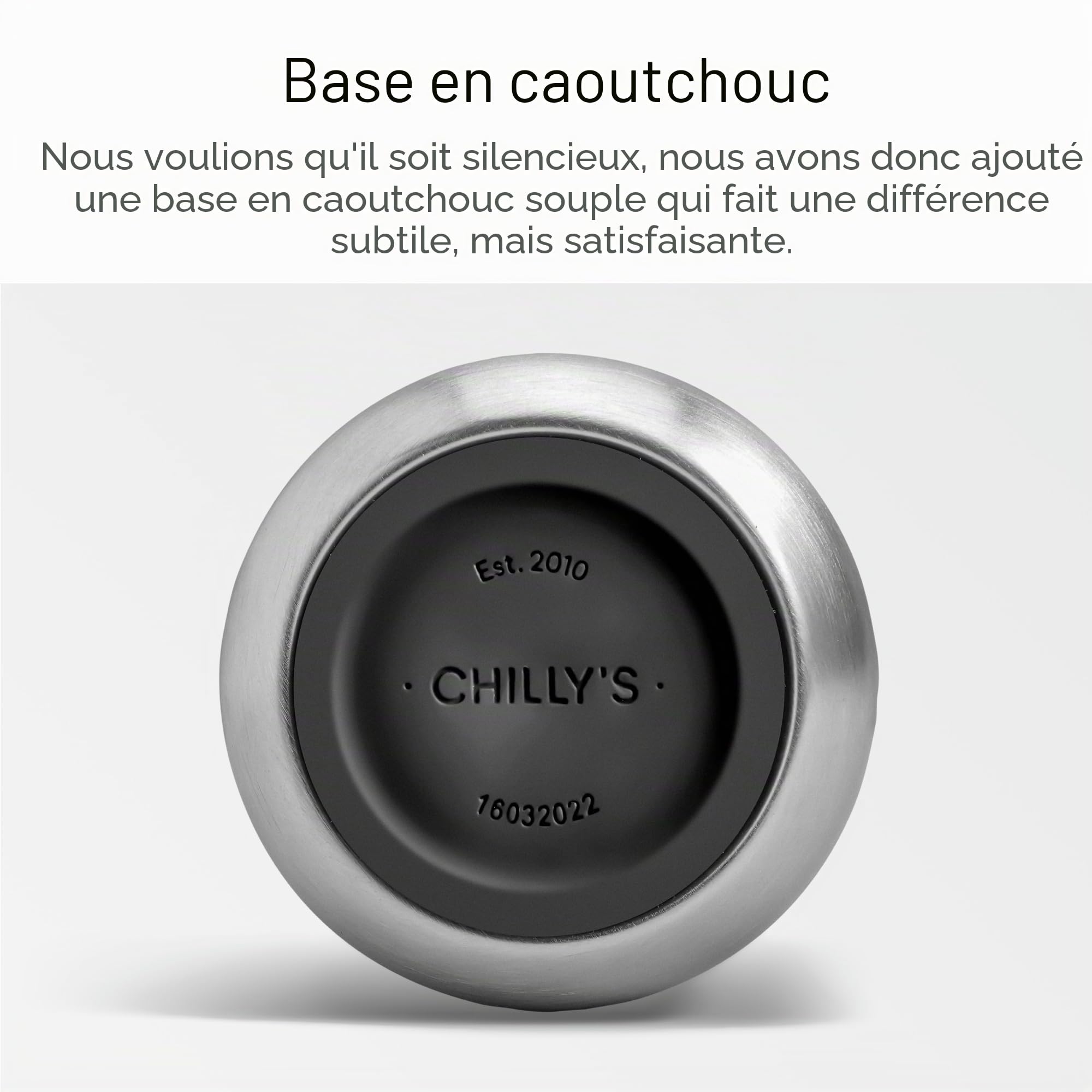 Chilly's Gourde Series 2 - Bouteille Isotherme en INOX avec Collerette Souple & Anse - Thermos pour Boissons Chaudes & Froides - Étanche, sans Condensation