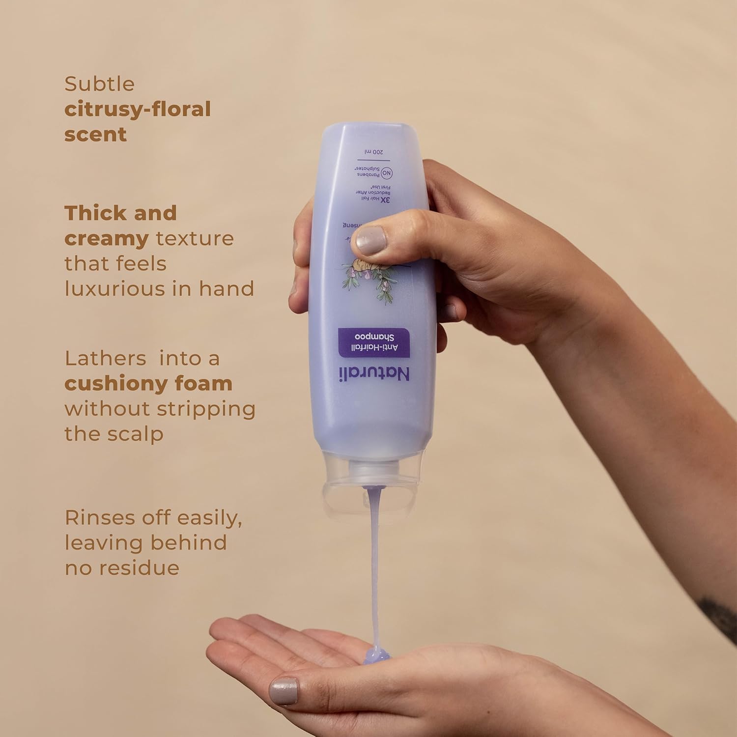 Anti-Hairfall Shampoo with Rosemary, Korean Ginseng & Biotin | Paraben Free Everyday Shampoo For Women & Men | 650 ml