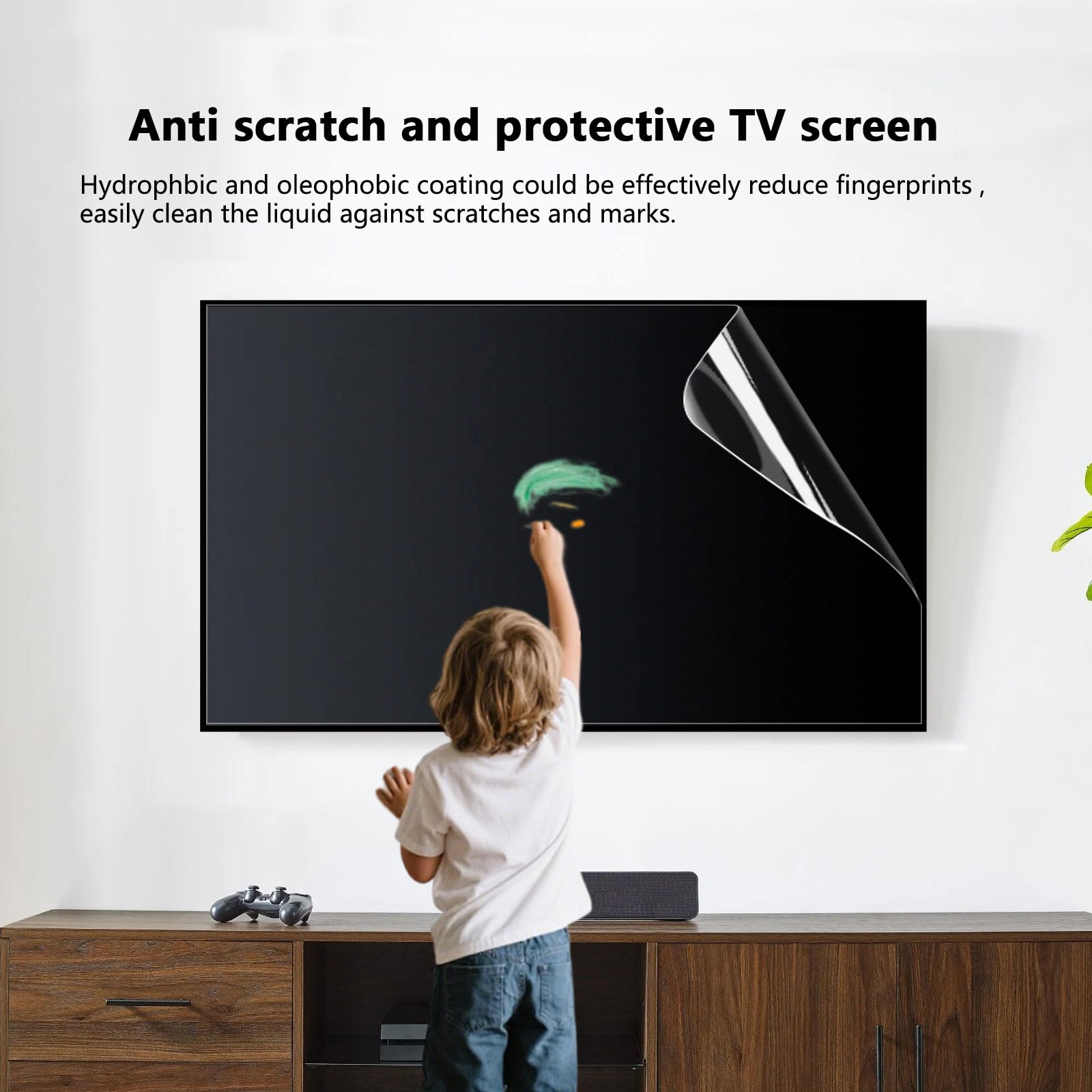 Protector De Pantalla Para Televisor con Filtro De Luz Azul, Filtro De Pantalla Mate Antirreflejos Que Bloquea Los Rayos UV Y La Luz Azul Protector De Pantalla Antiarañazos