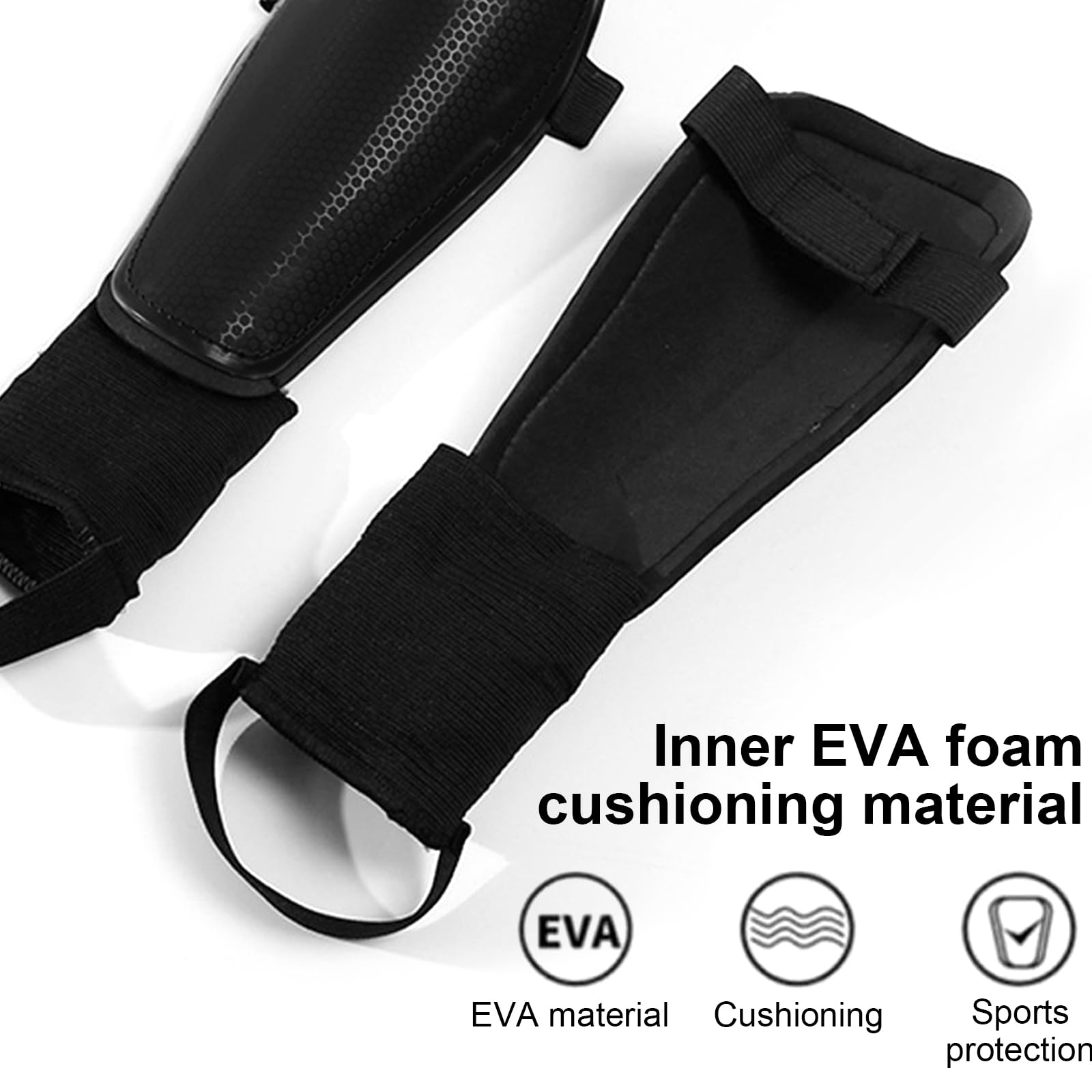 Protège-Tibias Pour Garçons Airsfish Certifiés CE Avec Protection De La Cheville, Protège-Tibias Haute Résistance, Sangles Réglables Étendues