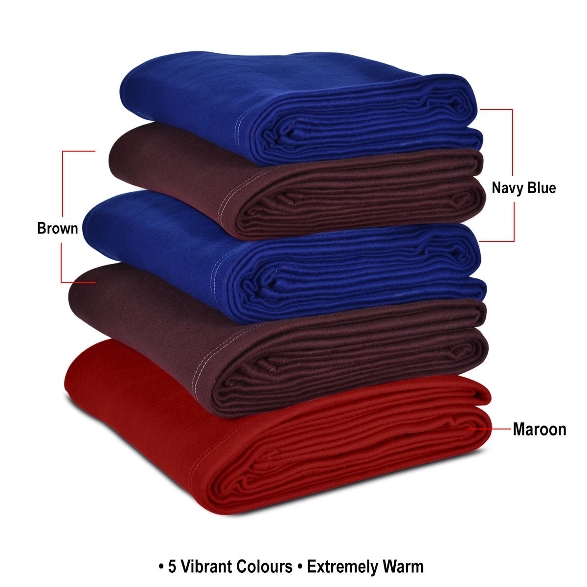 Goyal's Fleece Warm Blankets - Pack of 15 -2 Goyal's Fleece Warm Blankets - Pack of 15 -2