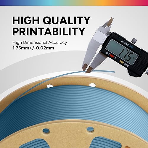 Vista 205 de Overture - Filamento PLA de impresión 3D para la mayoría de FDM en 1.75 milímetros, en bobina de 1 kilogramo de 200 x 200 milímetros y de precisión