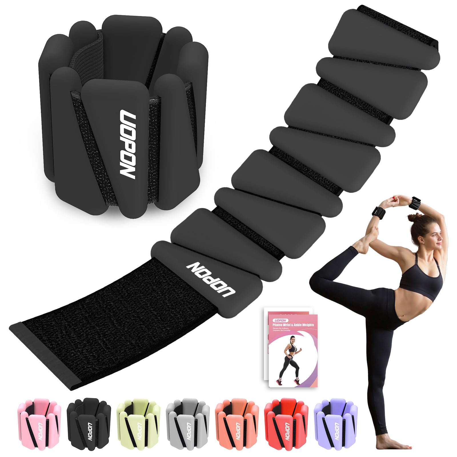 Wrist Ankle Weight for Women, Adjustable Silicone Weight Set of 2