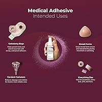 Vista 2 de Medical Adhesive Spray Silicone Skin Glue for Ostomy Bags, Breast Forms, Condom Catheters, Prosthetics, SFX 4oz