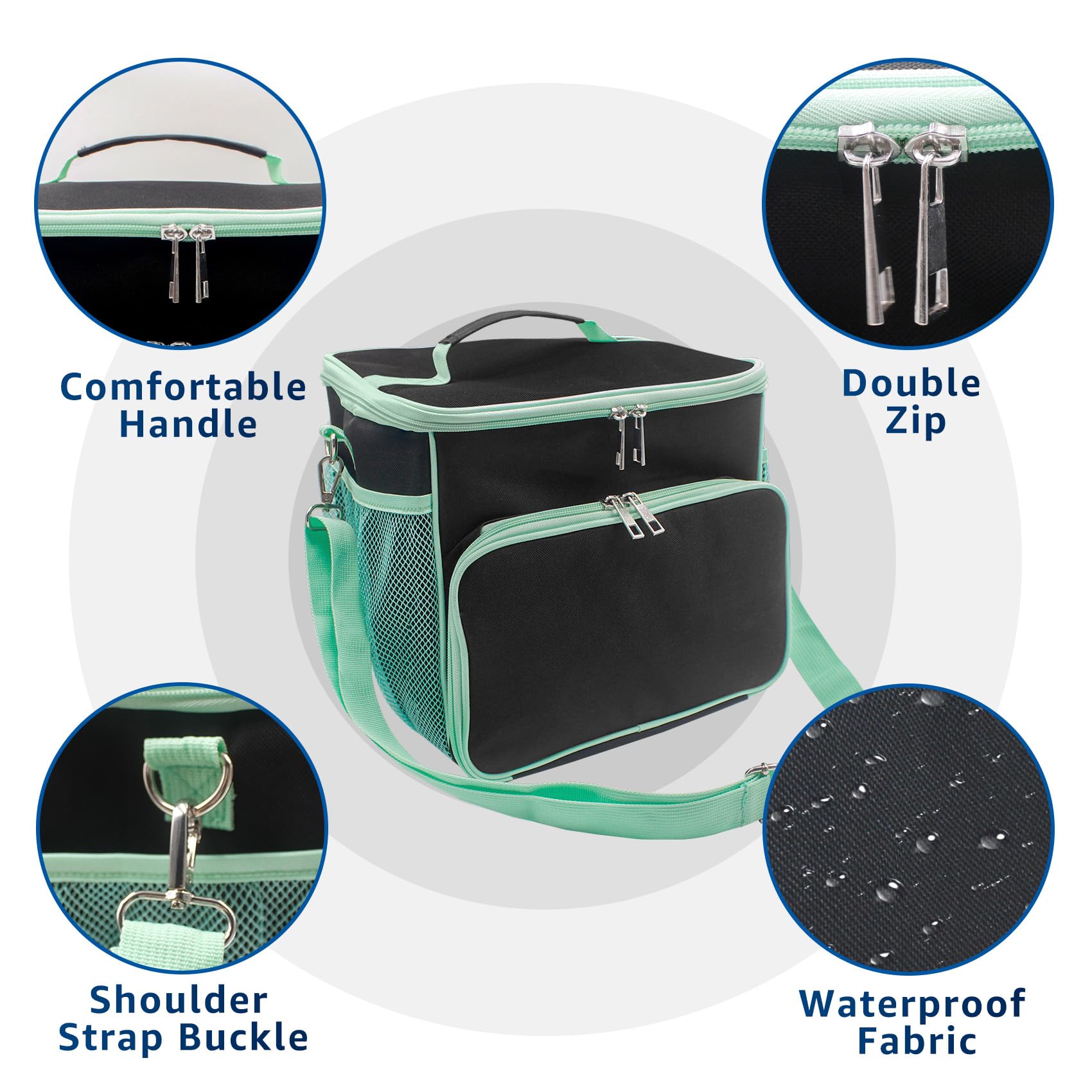 Bolsa de transporte para limpiador de vapor Bissell SteamShot 39N7V/39N7A, accesorios de limpiador de vapor de mano, compartimentos ajustables, bolsa de almacenamiento grande para accesorios bissell 3