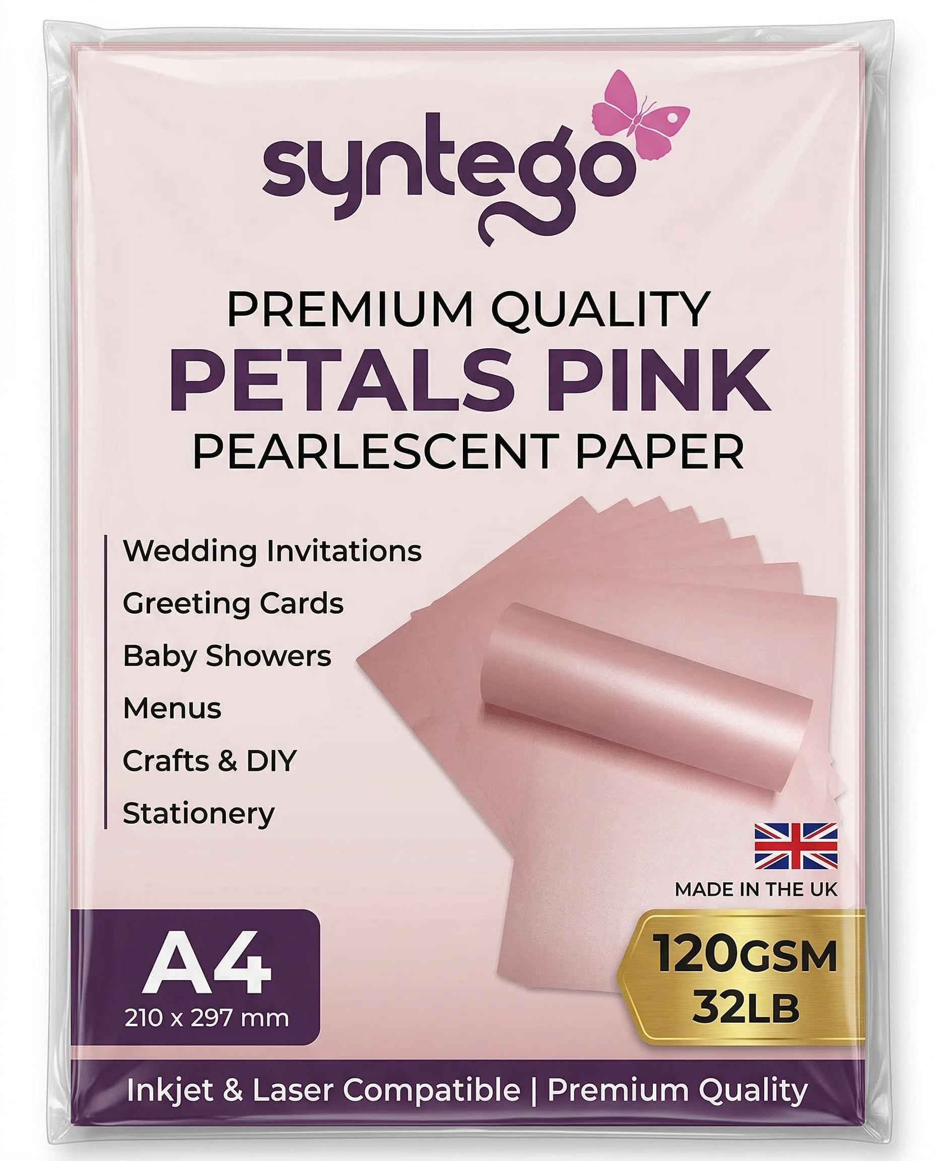 Amazon | Syntego A4 花びらパール光沢紙両面120gsm インクジェット