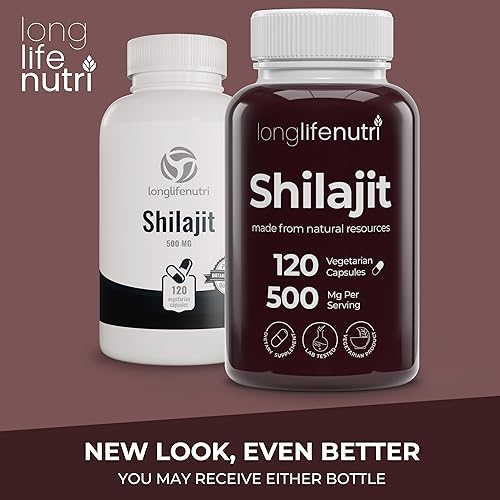 Miniatura 4 de Shilajit Cápsulas de 500 mg 120 píldoras vegetarianas  Suplemento original de extracto de ácido fúlvico  Apoya la producción de energía y la función