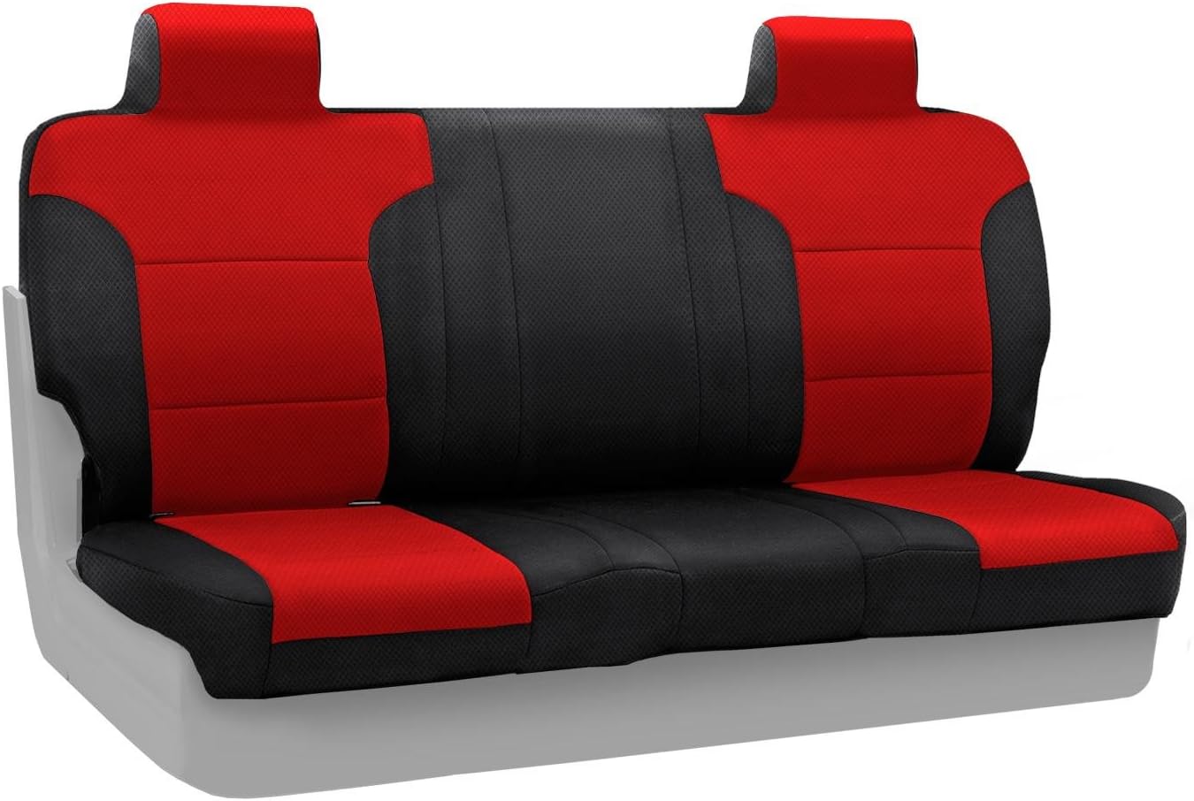 Coverking Custom Fit Front Bench Seat Seat Cover for Select Ford F-150 Models - Spacermesh (Red)