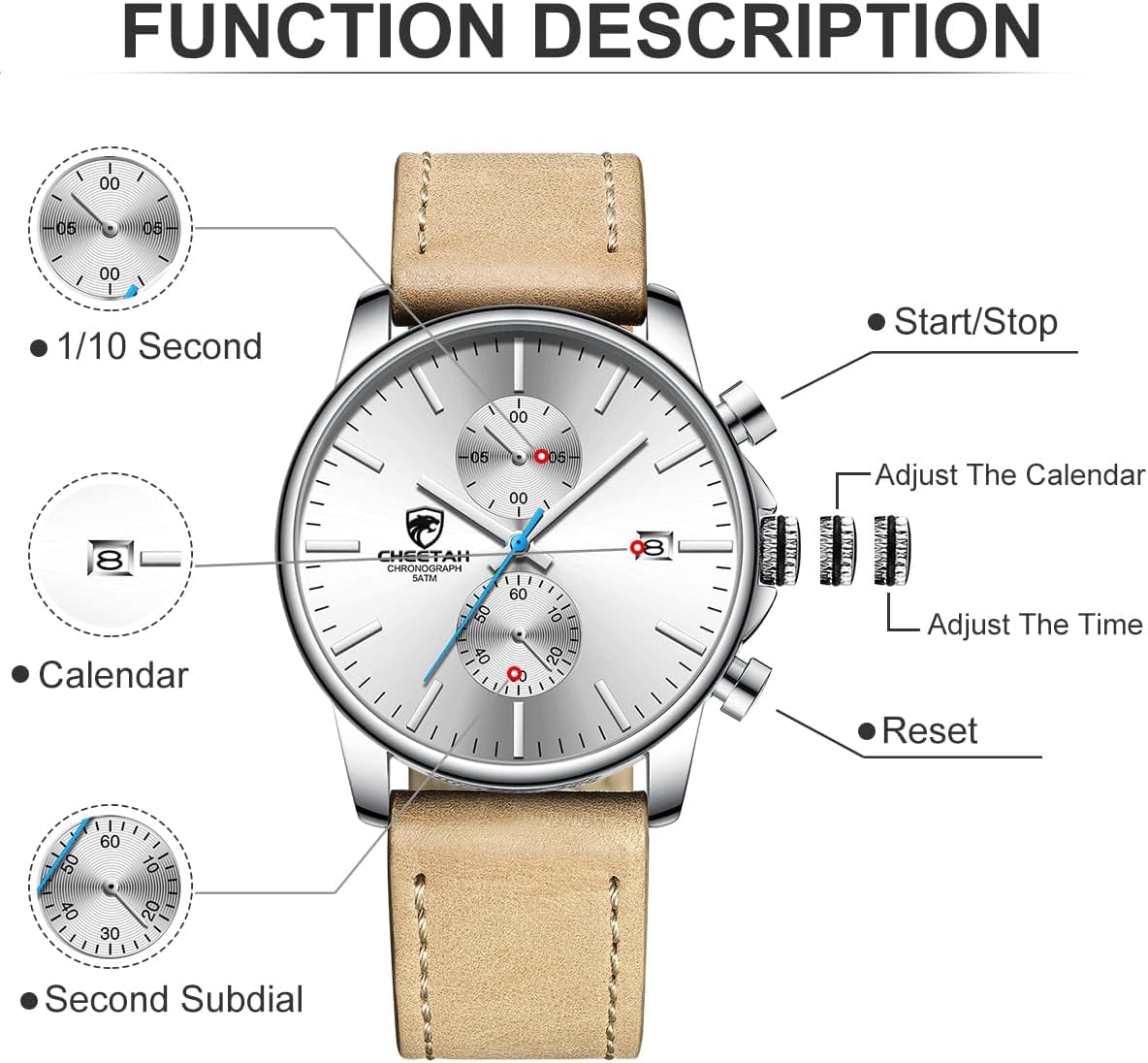 Relógio Masculino Analógico Cheetah 1604 Original Pulseira de Couro Minimalista Com Cronógrafo Calendário Data em promoção! Veja a oferta e mais achadinhos de Relógios de pulso 5 Hoje é o melhor dia para comprar Relógio Masculino Analógico Cheetah 1604 Original Pulseira de Couro Minimalista Com Cronógrafo Calendário Data com aquele preço maroto! Promoção! Aproveite a oferta! 5