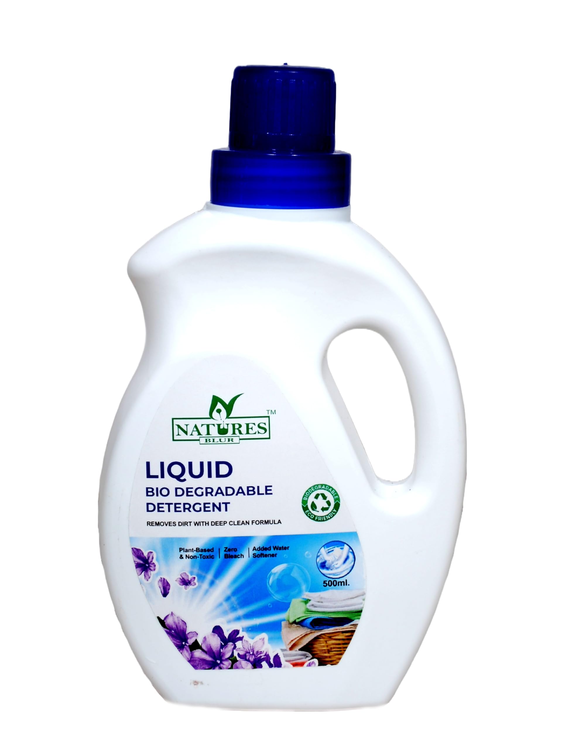 NATURES BLUR Liquid Laundry Detergent, 500ml, front load,Removed Dirt With Deep Clean Formula, Plant Based With Non Toxic Formulat, Zero Bleach, 99.9% Germ Protection, Safe for Children (pack -1)-image-21