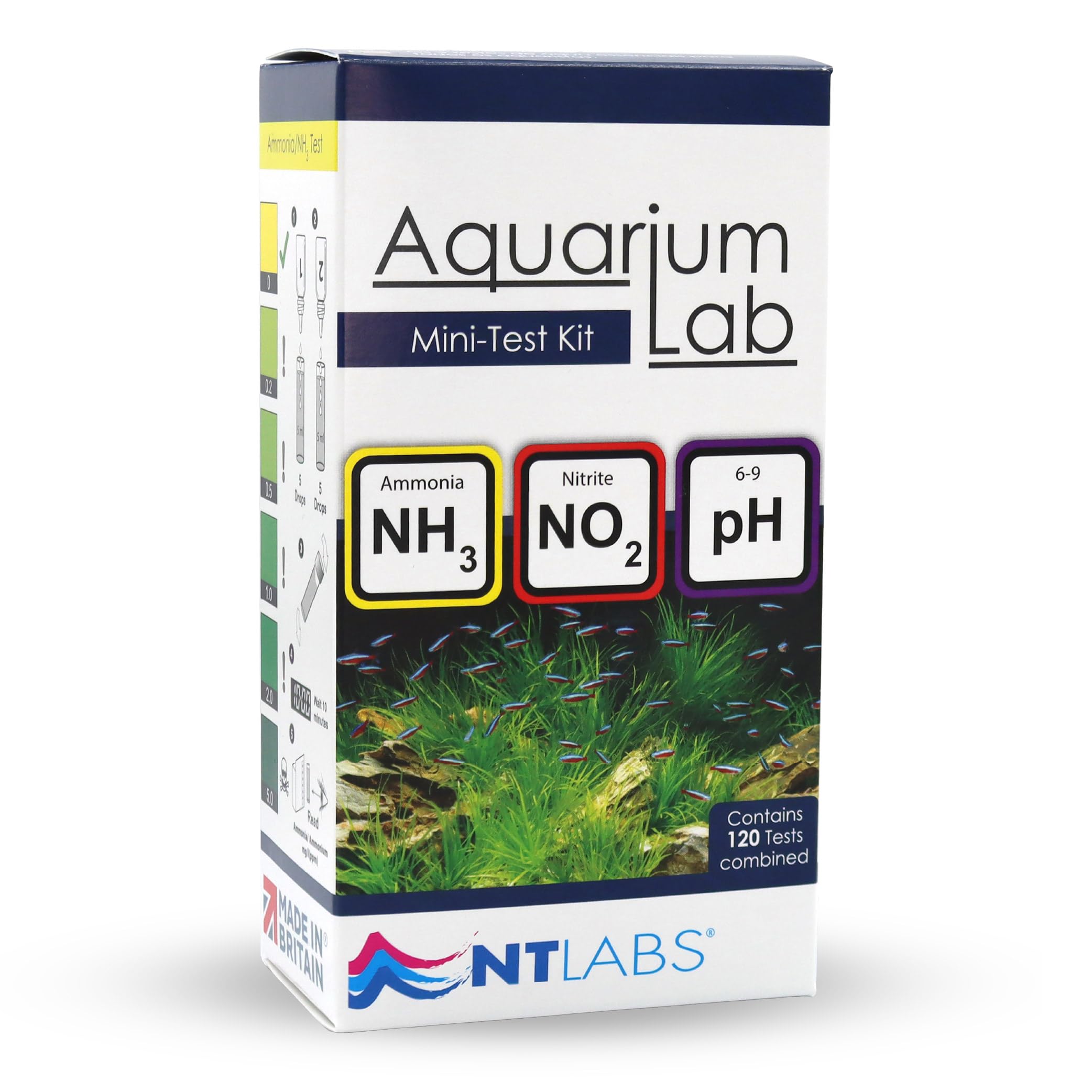 NT Labs Aquarium Lab Mini-Test Kit (Contains 120 Tests)