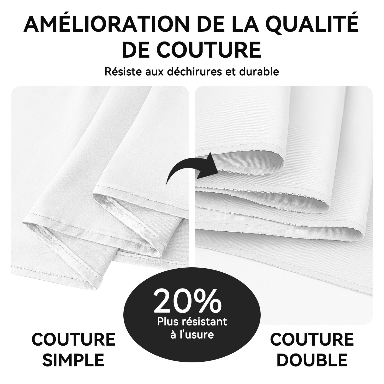 Heysily Toile de Fond Blanc Photo 3x3m - Toile Blanche Backdrop Lavable pour Anniversaire, Studio Photo, Streaming, Youtube et Production Vidéo, Portable & Pliable Backdrop avec 4 Pinces