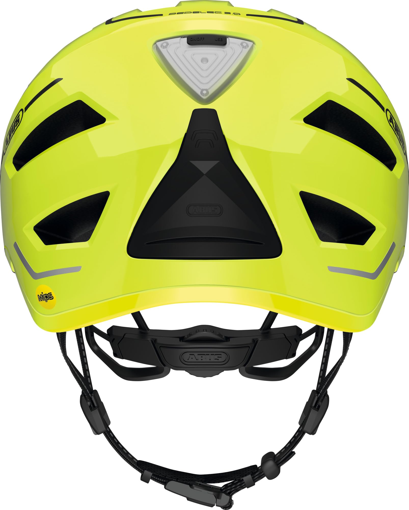 ABUS Casque de Ville Pedelec 2.0 MIPS - Casque de vélo avec feu arrière, visière, Capuche Anti-Pluie et Protection Contre Les Chocs MIPS - pour Femmes et Hommes