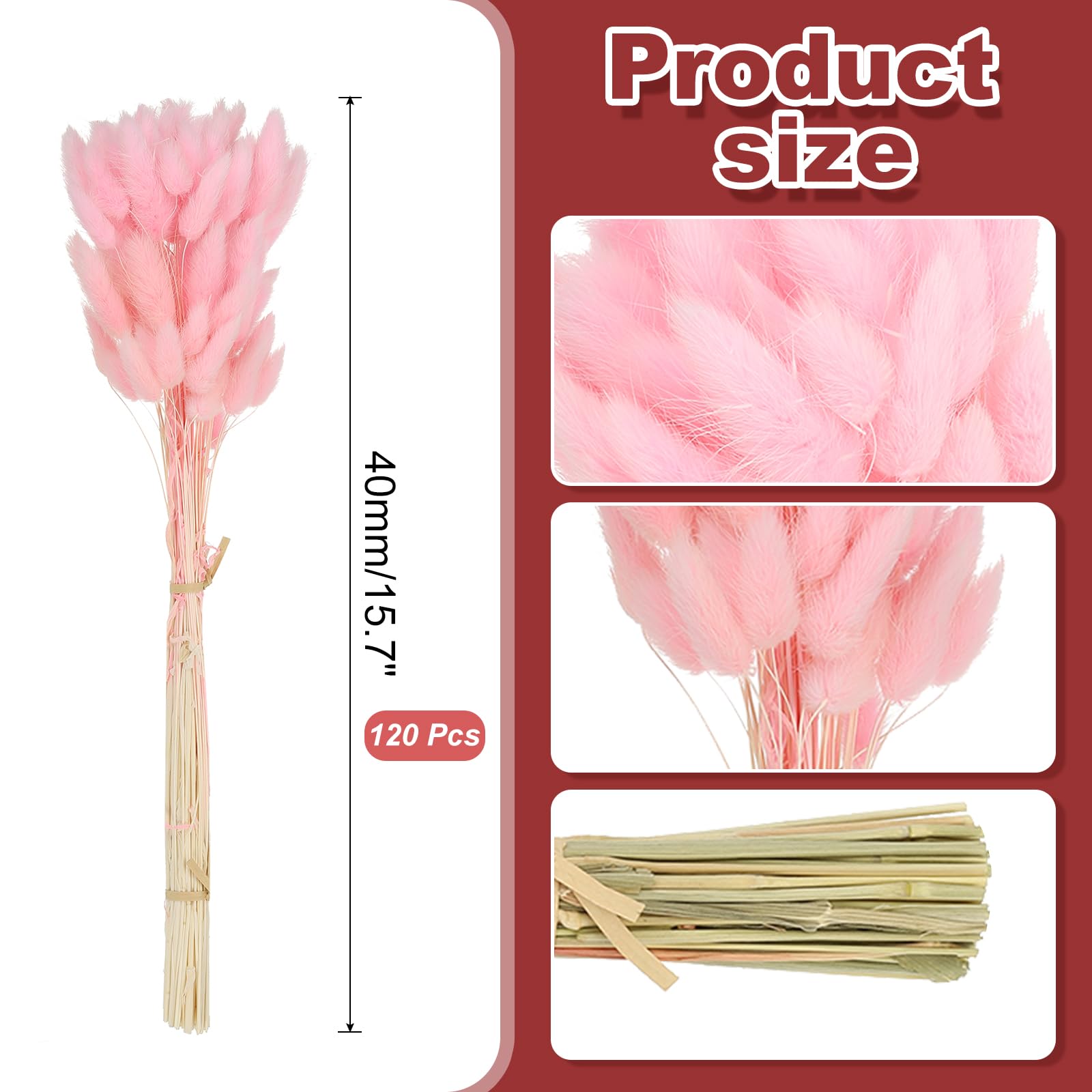 PATIKIL 15.7in Bunny Tails Dried Flowers - Image 2