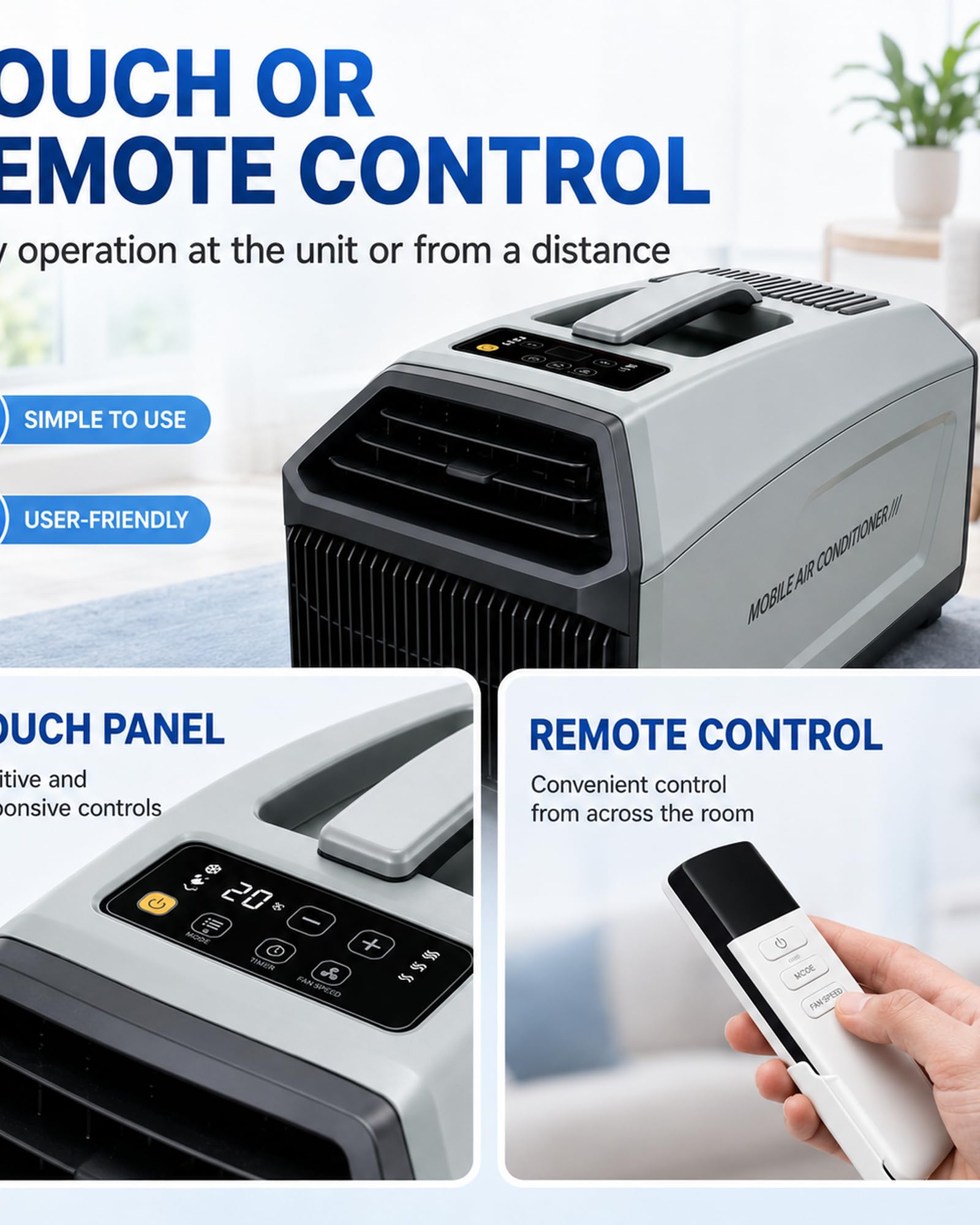 Przenośny Klimatyzator Do Namiotu 5100 BTU, Cichy 4-W-1, Niskie Zużycie 450 W, Z Osuszaczem I Wentylatorem, Mini Ac Do Sypialni, Kuchni, Biura, Kampera I Campingu Green