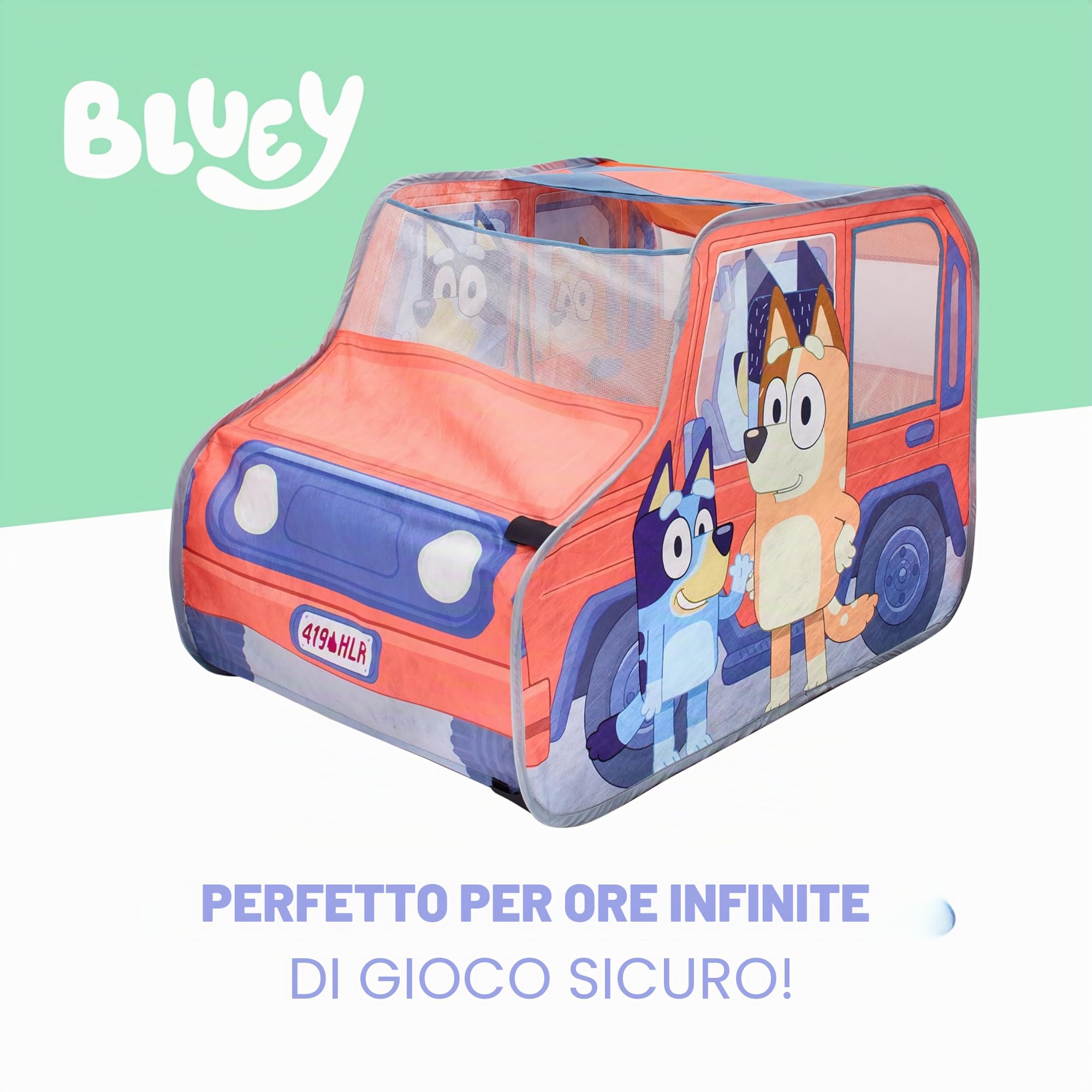 Bluey Heeler 13181 - Tenda da gioco pop-up 4WD Family