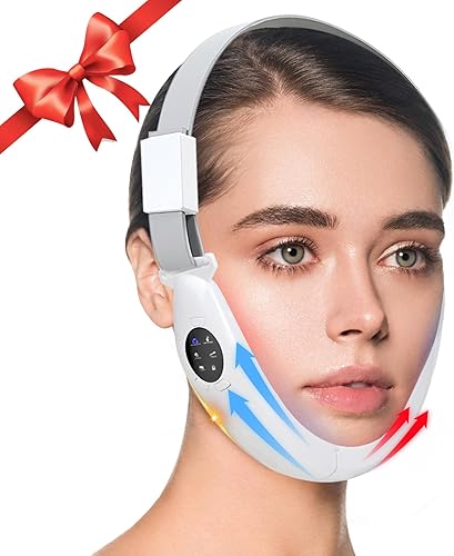 Máquina de doble barbilla, eliminador eléctrico de moldeo de cara en V, 6 modos y 12 niveles de intensidad, dispositivo de estiramiento facial,