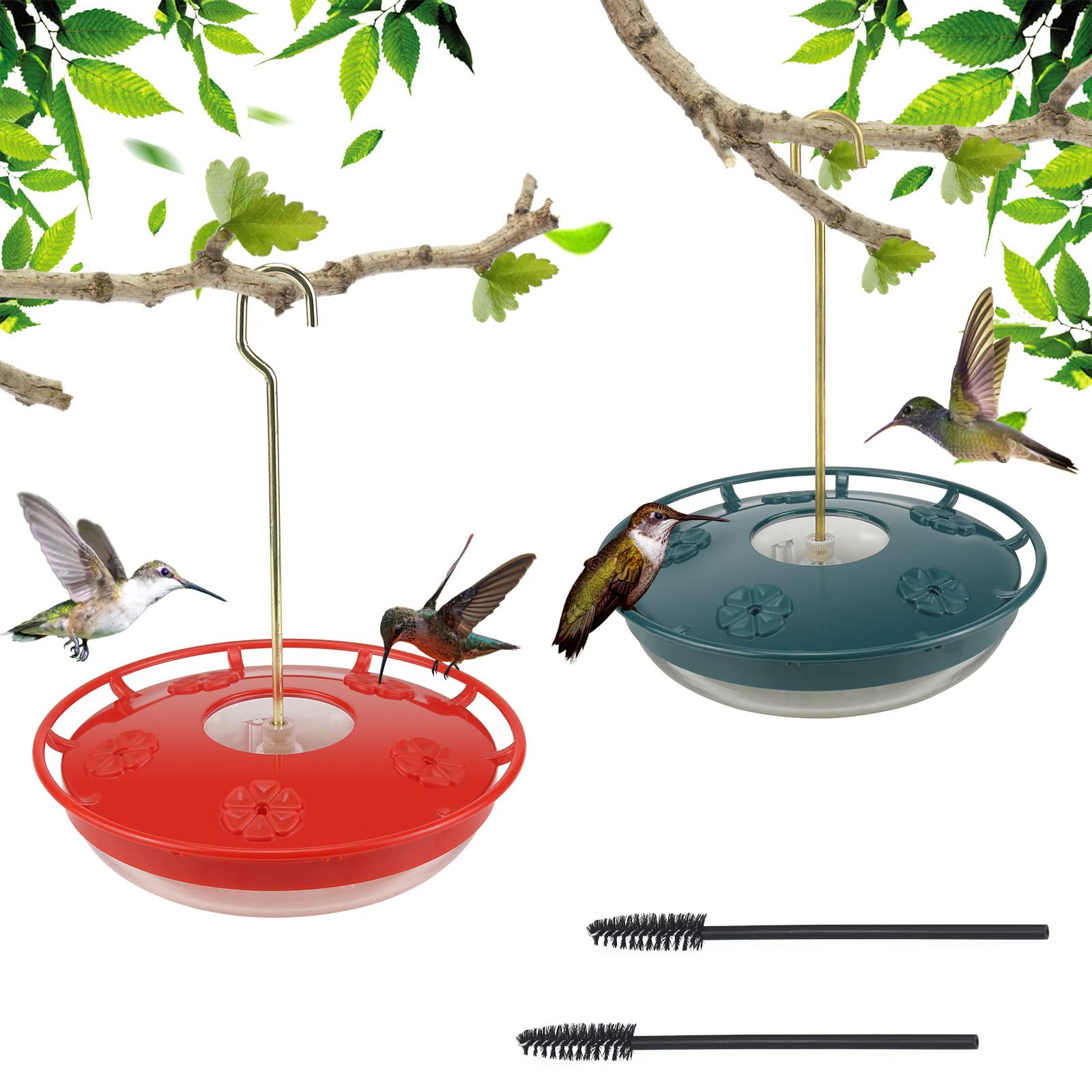 Buy Hanging Hummingbird Feeder,12 oz Hummingbird Feeder with 5 Feeding