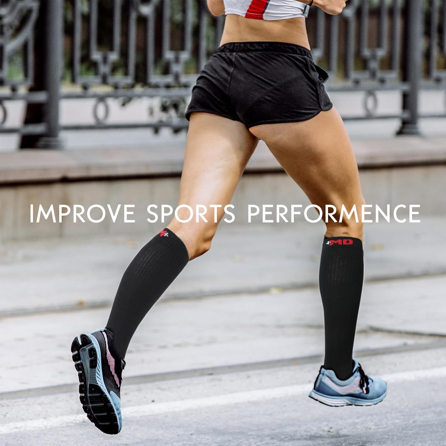 +MD Cotton Compression Socks for Women and Men 4/6 Pairs 15-20 mmHg Knee High Socks for Sports Travel Nurse Edema - Image 6