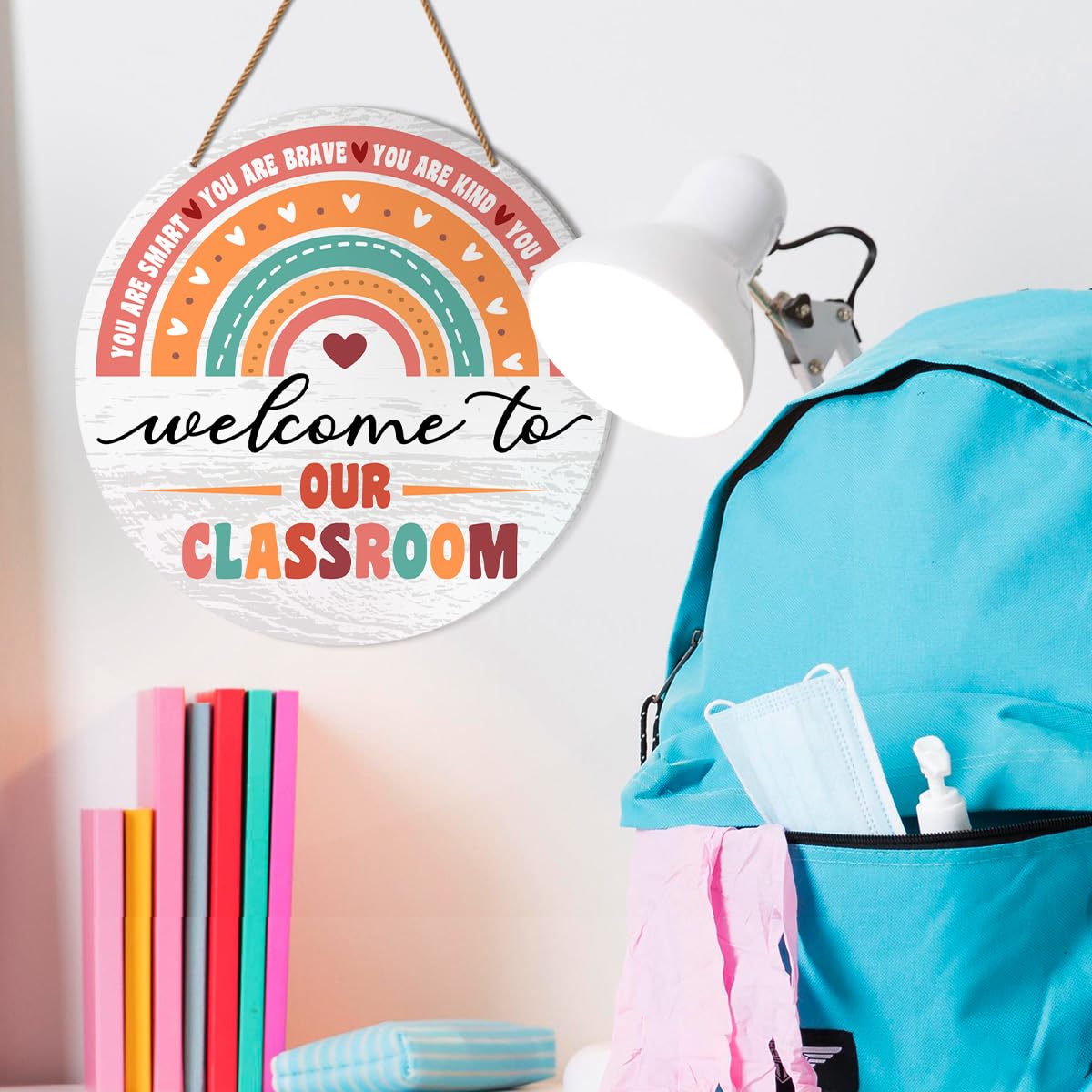 Back Pod Boho Rainbow Classroom Door Sign - Personalized Teacher ...