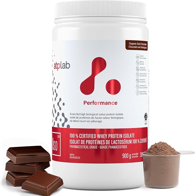 atplab ISO 900g Powder (Chocolate Flavour) 30-Servings - Whey Isolate Protein Powder - ISO Protein Powder Whey Isolate - Boost Performance