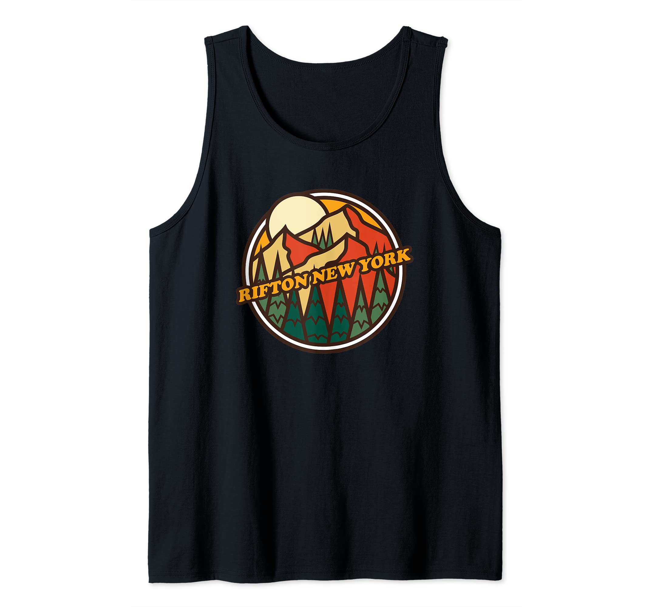 Vintage Rifton, New York Mountain Hiking Souvenir Print Tank Top