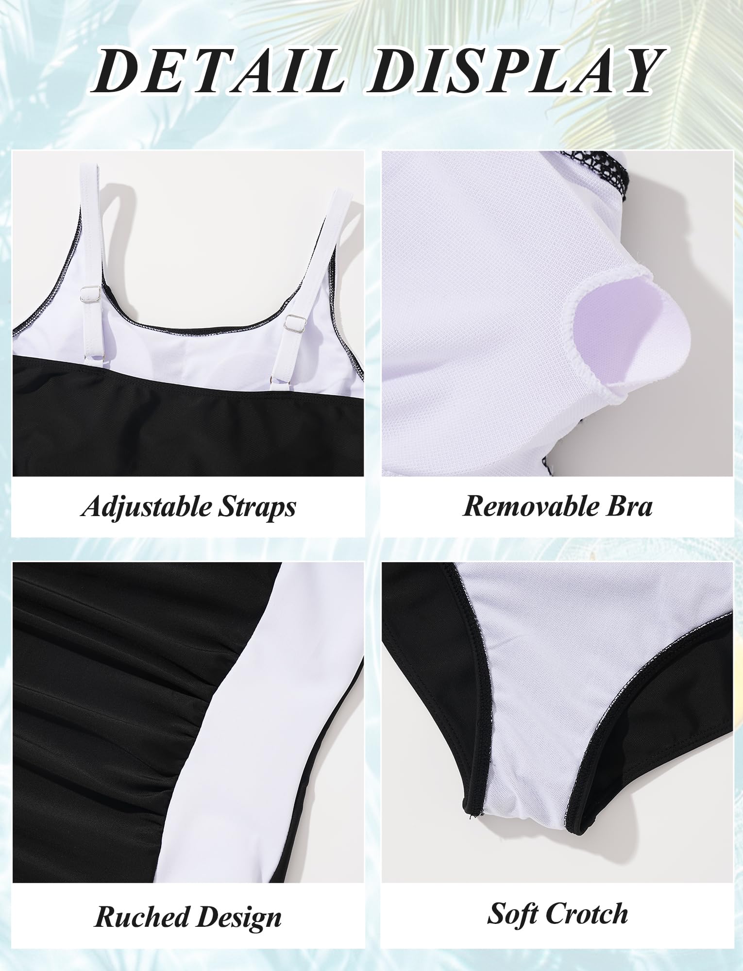 SEAUR Costume da bagno intero per bambine, costume da bagno sportivo senza maniche, spalle larghe, per 7-16 anni