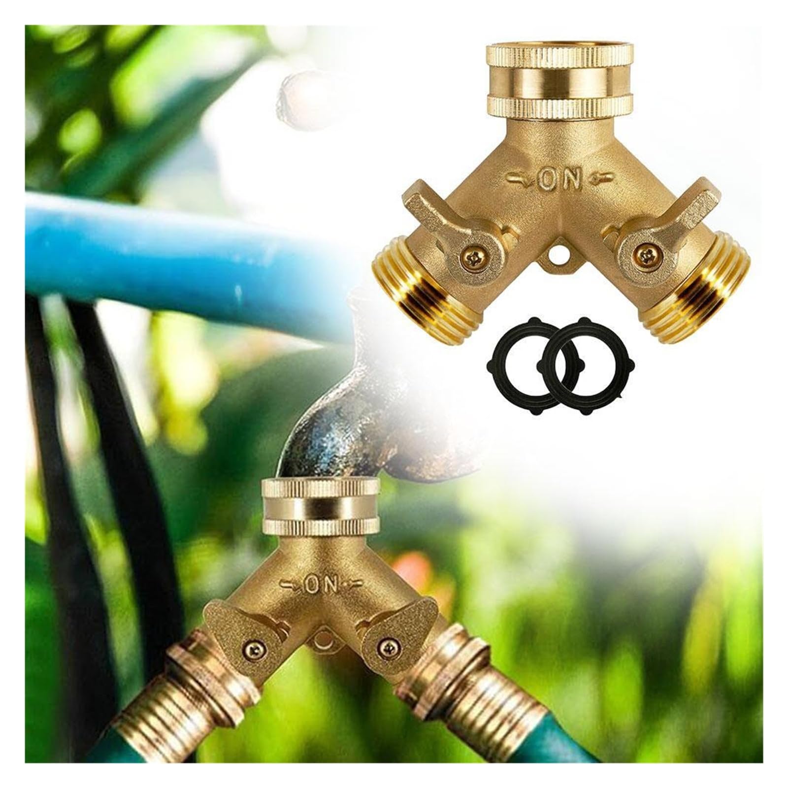 Conector de grifo de latón, adaptador rápido de 3/4", acoplamiento for manguera de jardín