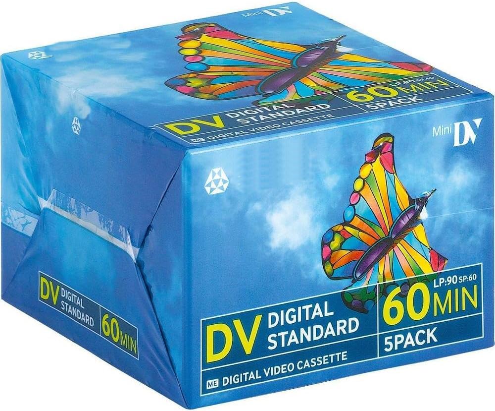 5 casetes de vídeo para videocámara mini dv minidv 60 minutos modo SP y 90 minutos LP mode compatible con Sony compatible con TDK compatible con Panasonic videotape video