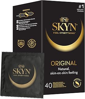 SKYN Original Lubricated Latex Free Condoms Value Pack, 40 Count