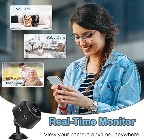 Miniatura 2 de Cámara oculta inalámbrica, mini cámara espía WiFi 1080P HD para seguridad del hogar, cámara de vigilancia de control por aplicación para interiores