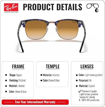 Ray-Ban RB3016 CLUBMASTER FLECK Sunglasses w/Official RAYBAN Eyewear Kit
