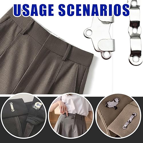 Miniatura 7 de Glarks 152 pares de ganchos y ojos de costura de 3 estilos con kit de broches para coser, 4 colores de cierres de gancho y ojal, botones a presión,